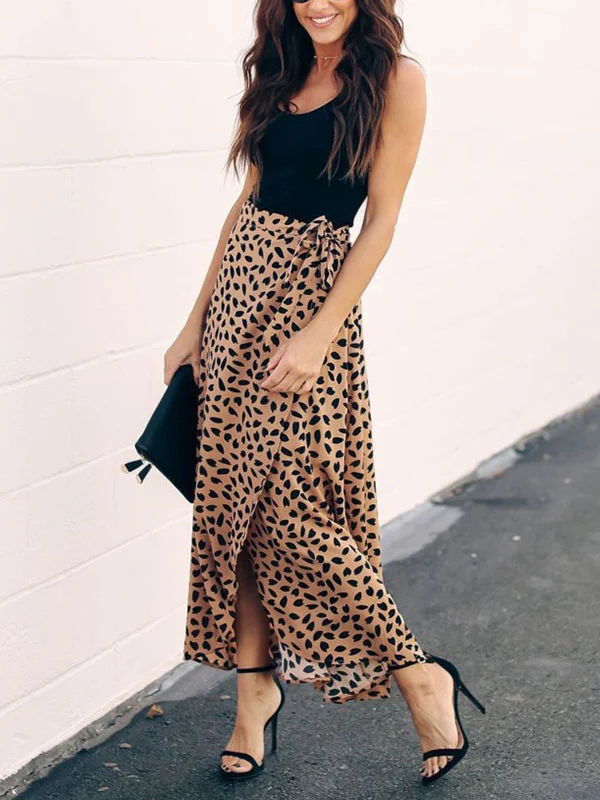 Leopard Print Slim Women's Skirt