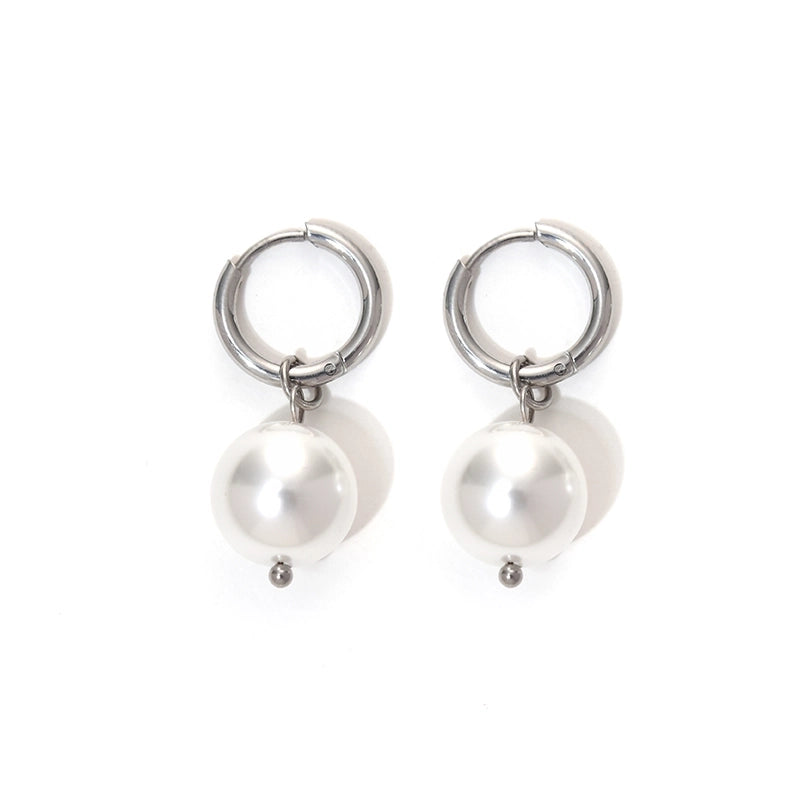 1 Pair Classical Cute Baroque Style Geometric 304 Stainless Steel Imitation Pearl 14K Gold Plated Drop Earrings