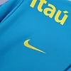 2021 Retro Brazil Pre-match Blue Football Shirt 1:1 Thai Quality