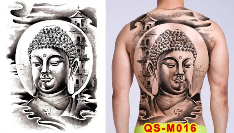 tattoo tribal designs gothic tattoo boys full back large tattoo body stickers temporary tattoos men sexy fake tatoo big water
