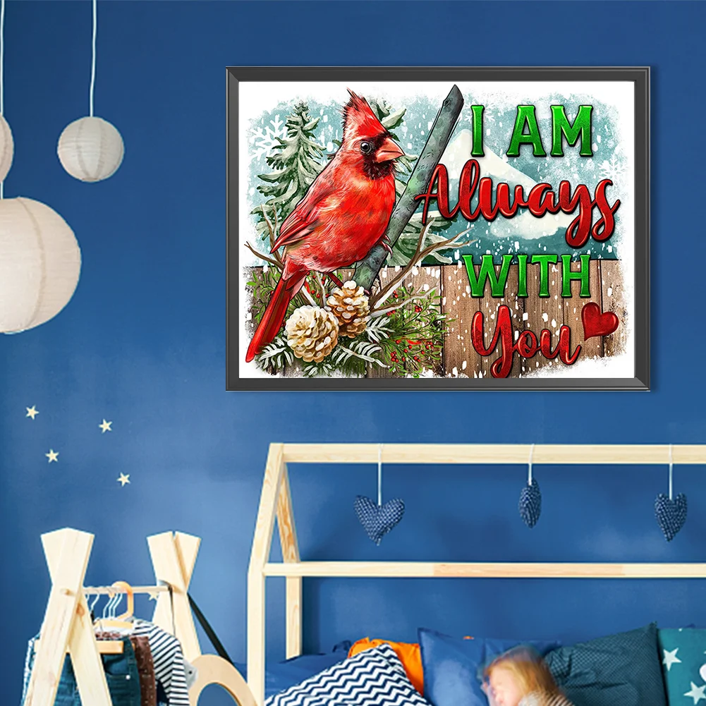 Diamond Painting - Full Round Drill - Christmas Cardinal(Canvas|40*30cm)