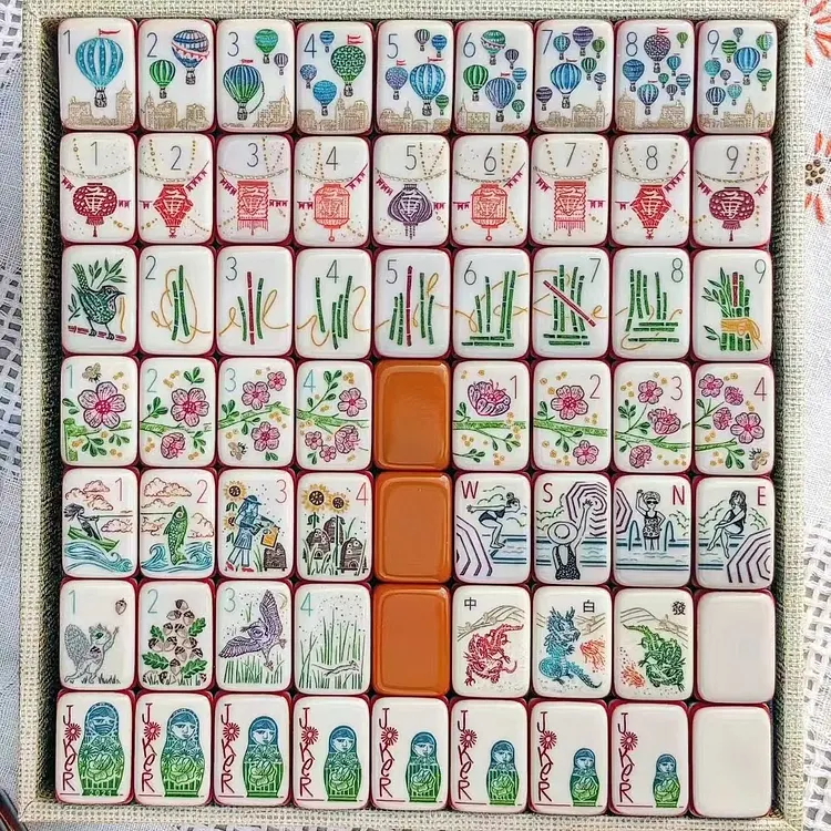 Sunset Seven American Mahjong Set 7-Layer &mdash; 160 Tiles