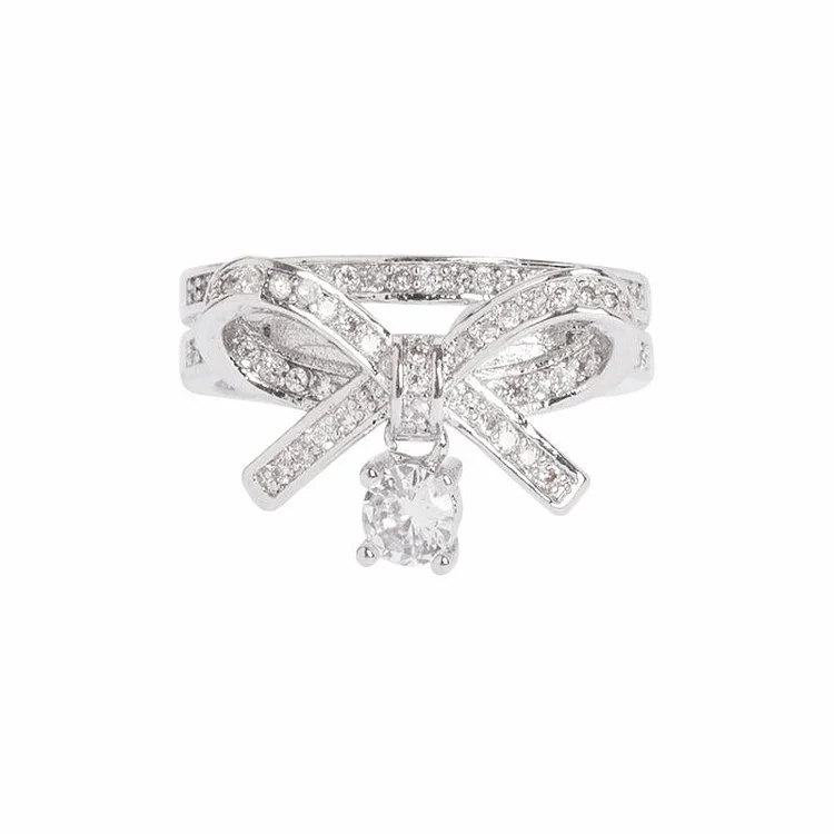 Cute Bow Flower Lovely Ring SE0947