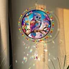 (US Only)Suncatcher Diamond Painting Hanging Pendant Crystal Painting Ornament(Owl A)