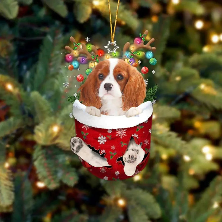 Cavalier King Charles Spaniel Acrylic Christmas Tree Ornament