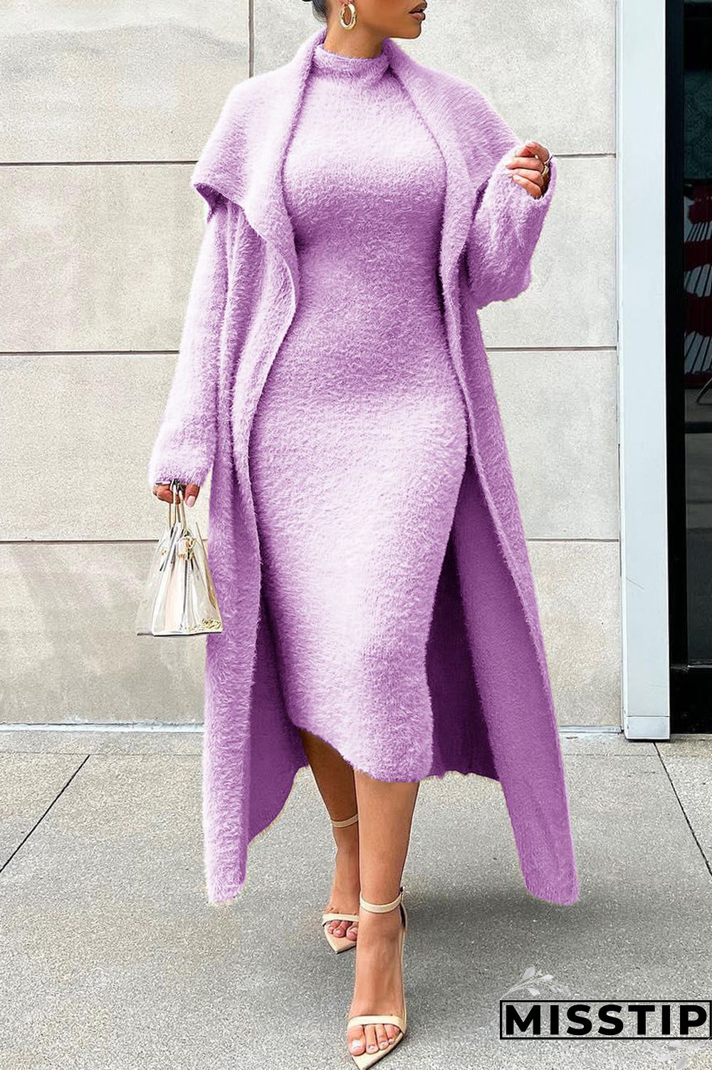 Dark Gray Casual Solid Patchwork Half A Turtleneck Long Sleeve Two Pieces