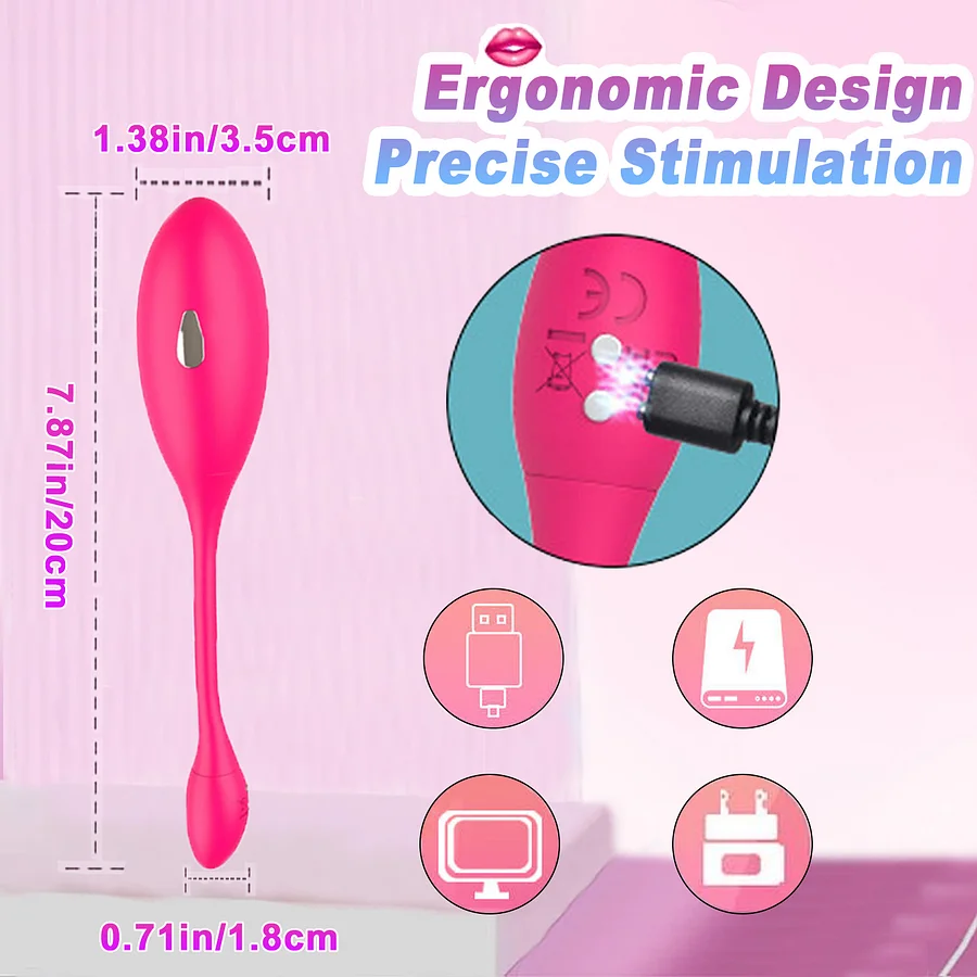 2026 Upgraded Electric Shock Remote Control Panty Egg Vibrator  Discreet &  Beginner-Friendly