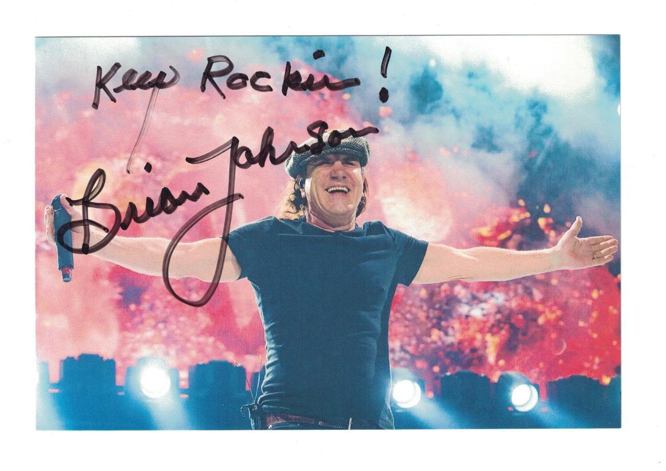 Brian Johnson Signed Autographed Photo Poster painting AC/DC Singer