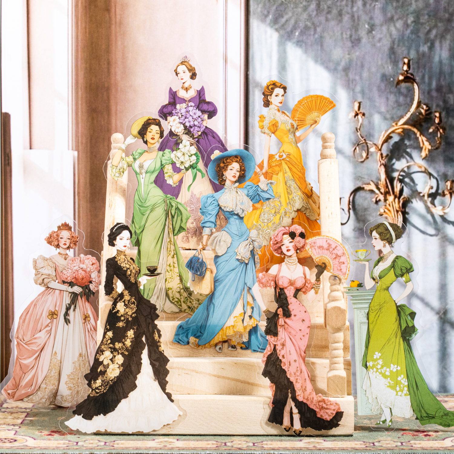 PET 스티커 - 로코코 연회 시리즈 빈티지 캐릭터