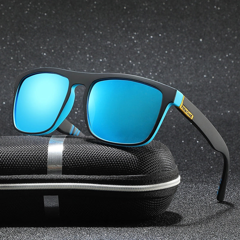 Casual Color Block Tac Square Full Frame Men’s Sunglasses