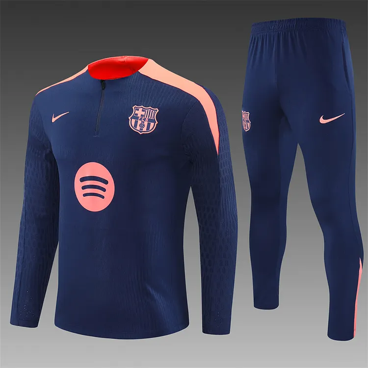 2024-25 Barcelona Royal Blue Half-zip Training Jersey
