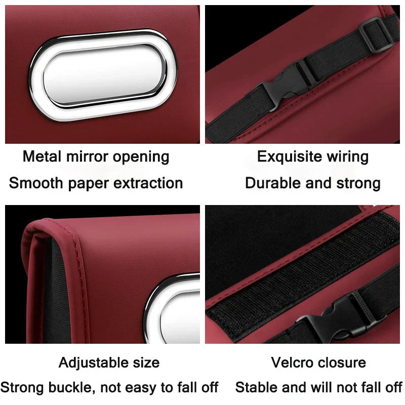 Car Nappa Leather Tissue Box