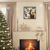 5D DIY Full Round Drill Diamond Painting Xmas Elk Kit Home Decor Art 30x30cm