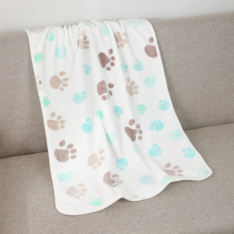 In Stock Pet Blanket Four Seasons Universal Cat And Dog Blanket Thickened Flannel Paw Printing Blanket Pet Supplies
