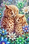 Luxury AB Velvet Diamond Painting Kit - Owls