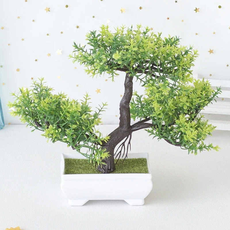 Artificial Plants Bonsai Small Tree Pot Fake Plant Flowers Potted Ornaments For Home Room Table Decoration Hotel Garden Decor
