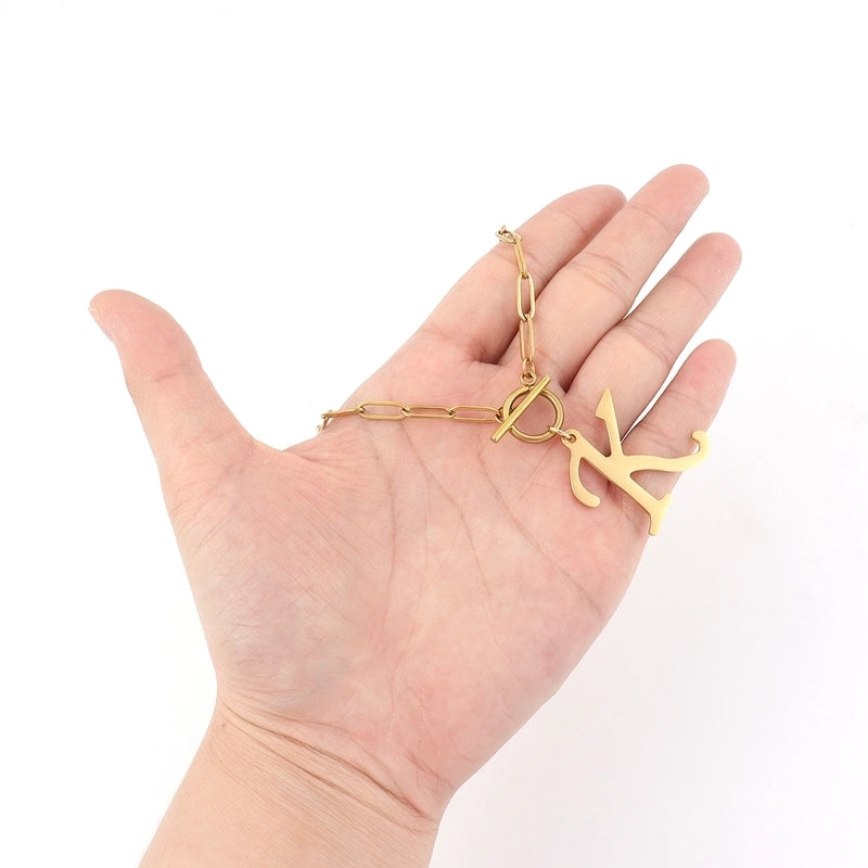 Elegant Minimalist Classic Style Letter 201 Stainless Steel 304 Stainless Steel Pendant Necklace