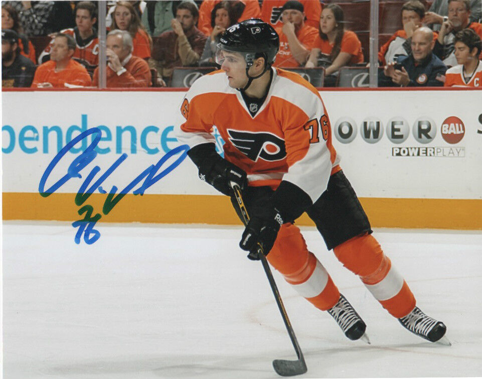 Philadelphia Flyers Chris Vandevelde Signed Autographed 8x10 Photo Poster painting COA A