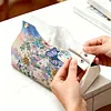 Letter Butterfly DIY PULeather Diamond Painting Tissue Box for Adults Beginners Gem Art Painting Napkin Holder for Living Room Bedroom Bathroom Table Decor
