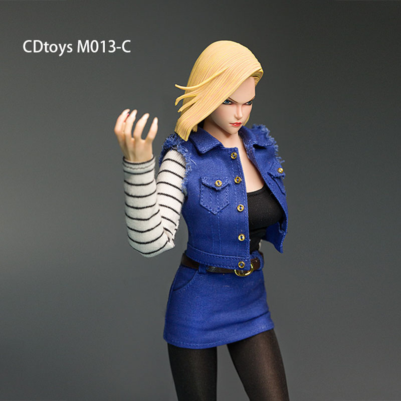 cdtoys m013 1/6 Scale Sexy Female Figure Accessory Android 18 V Head Best Skirt Set Femaleody Clothes Shoes Model for Fans-aliexpress
