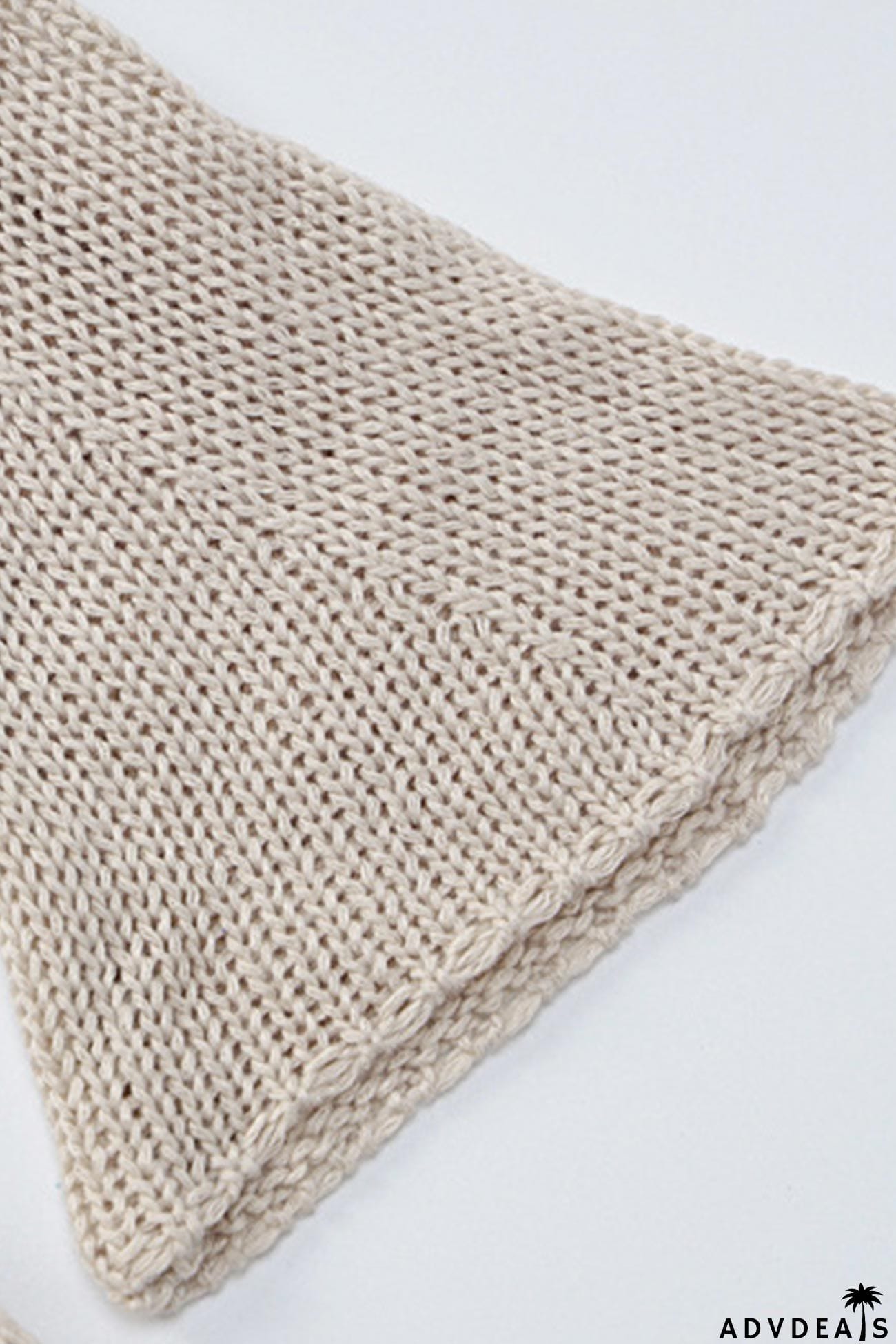 Contrast Distressed Hollow Out Knit Dress