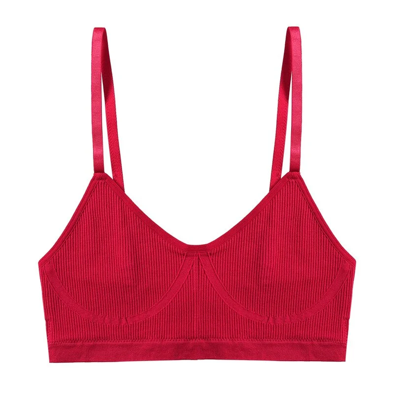 Women Seamless Crop Tops Tube Top Female Streetwear Backless Sexy Camisole Sports Lingerie Bra Crop Top Fashion Top Tank Femme