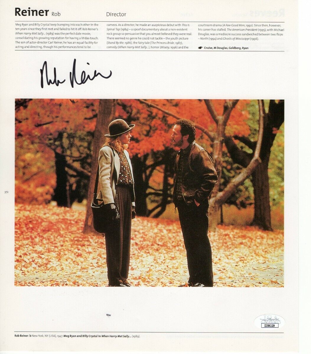 Rob Reiner Signed Autographed Book Page Photo Poster painting When Harry Met Sally JSA II59229