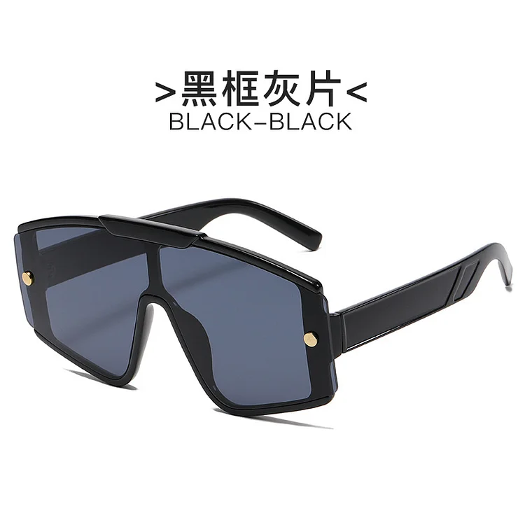 New Fashion D Letter Sunglasses One-Piece Lens Goggles Men's and Women's Fashion Stylish Large Frame Sunglasses