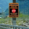 No Trespassing Dog On Permises Stop Keep Gate Shut Do Not Enter Without Permission Or Owner Persent - Vintage Metal Signs - 20*30cm/30*40cm - Warning