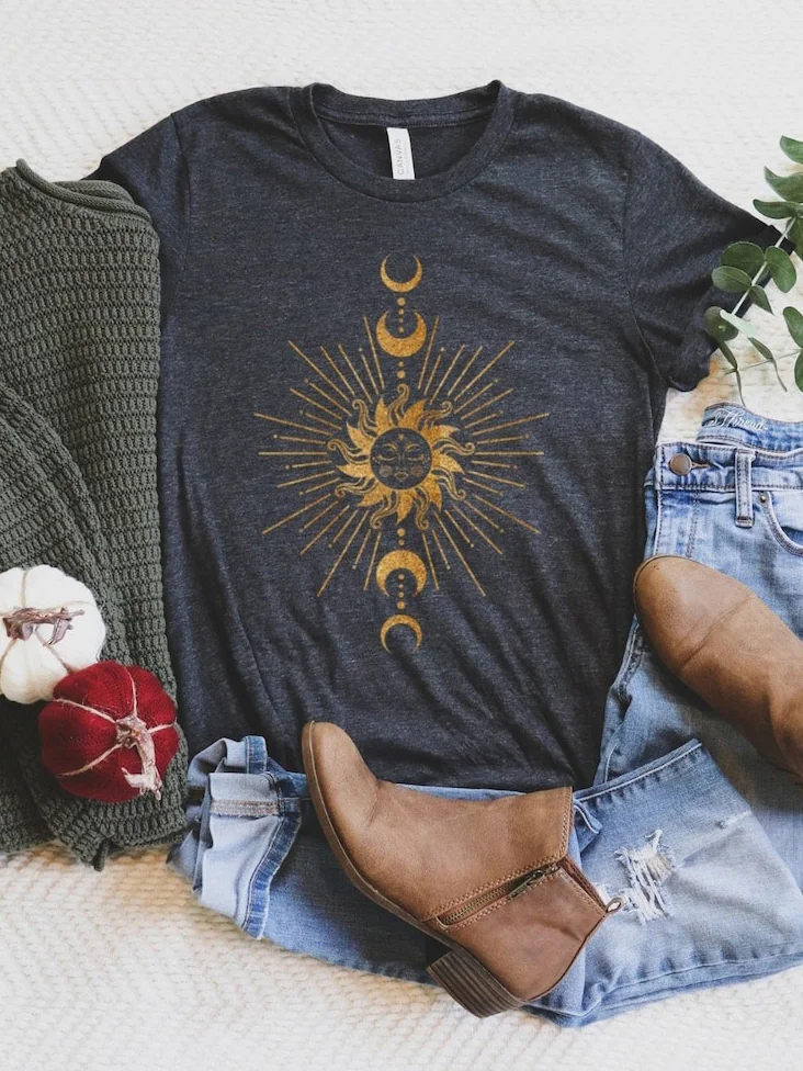 Mystical Moon And Sun T-Shirt