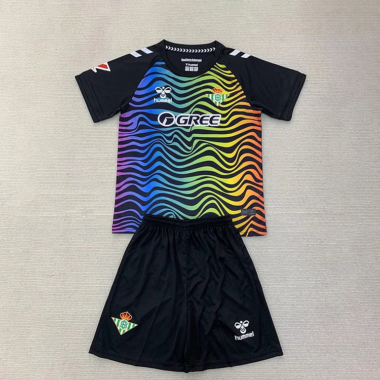 24/25 Betis Black Goalkeeper Jersey - Kids Kit