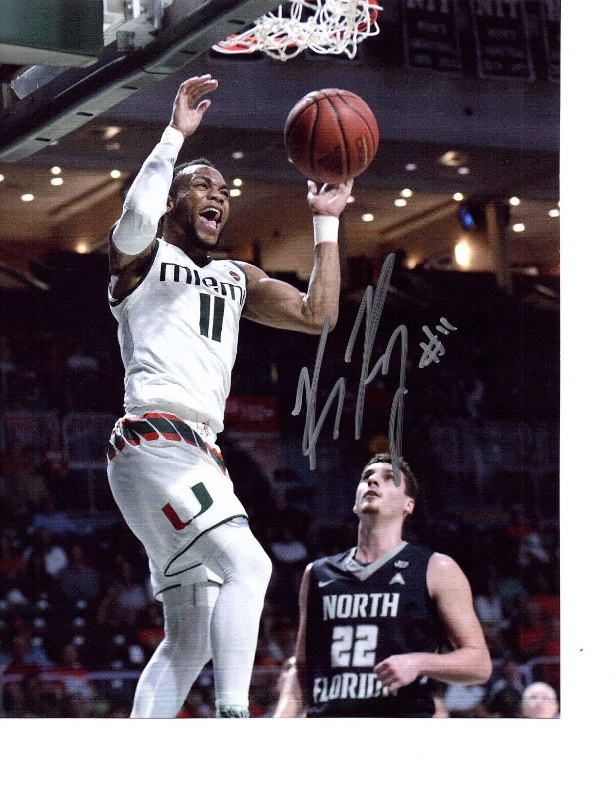 Bruce Brown Jr Miami Hurricanes basketball Signed Photo Poster painting 8x10 Autograph Pistons