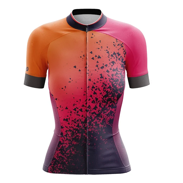 Orange Volcano | Women's Short Sleeve Cycling Jersey