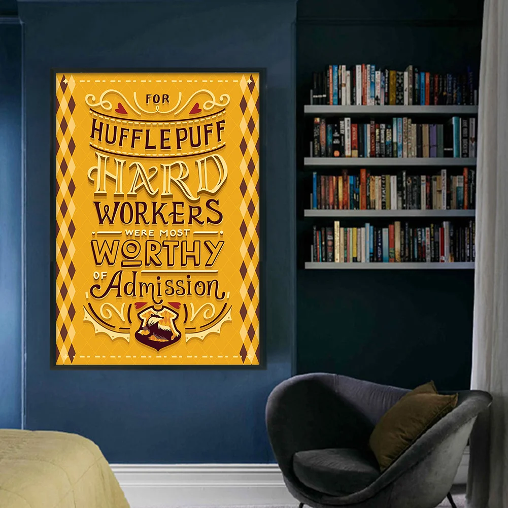 Full Embroidery cotton 11CT Print Harry Potter Academy Cross Stitch 50x70cm