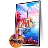 (40*60cm)Seaside Town - Full Round Drill Diamond Painting