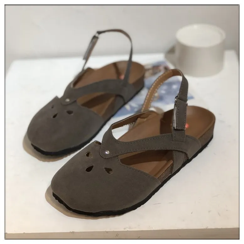Yyvonne Summer And Autumn New Style Fashion Large Code Simple Big Woman Hollow Flat Sandals