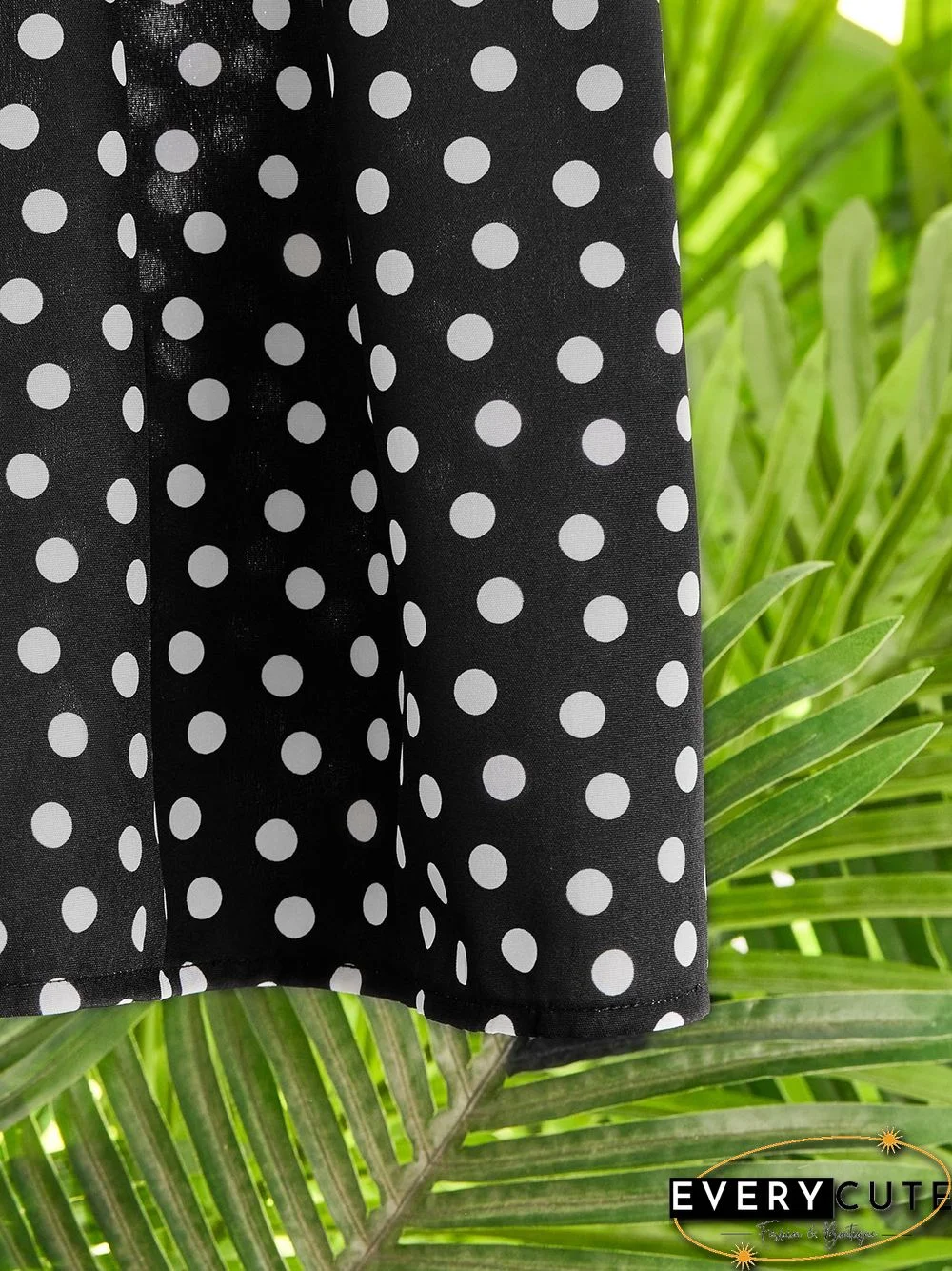 Neck Short Sleeve Cotton-Blend Weaving Dress