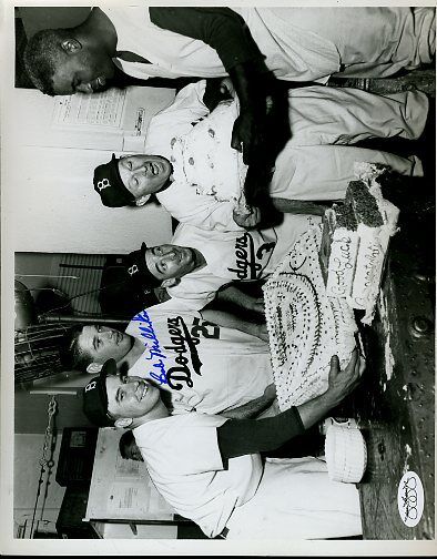 Bob Milliken Brooklyn Dodgers Signed Jsa Sticker 8x10 Photo Poster painting Authentic Autograph