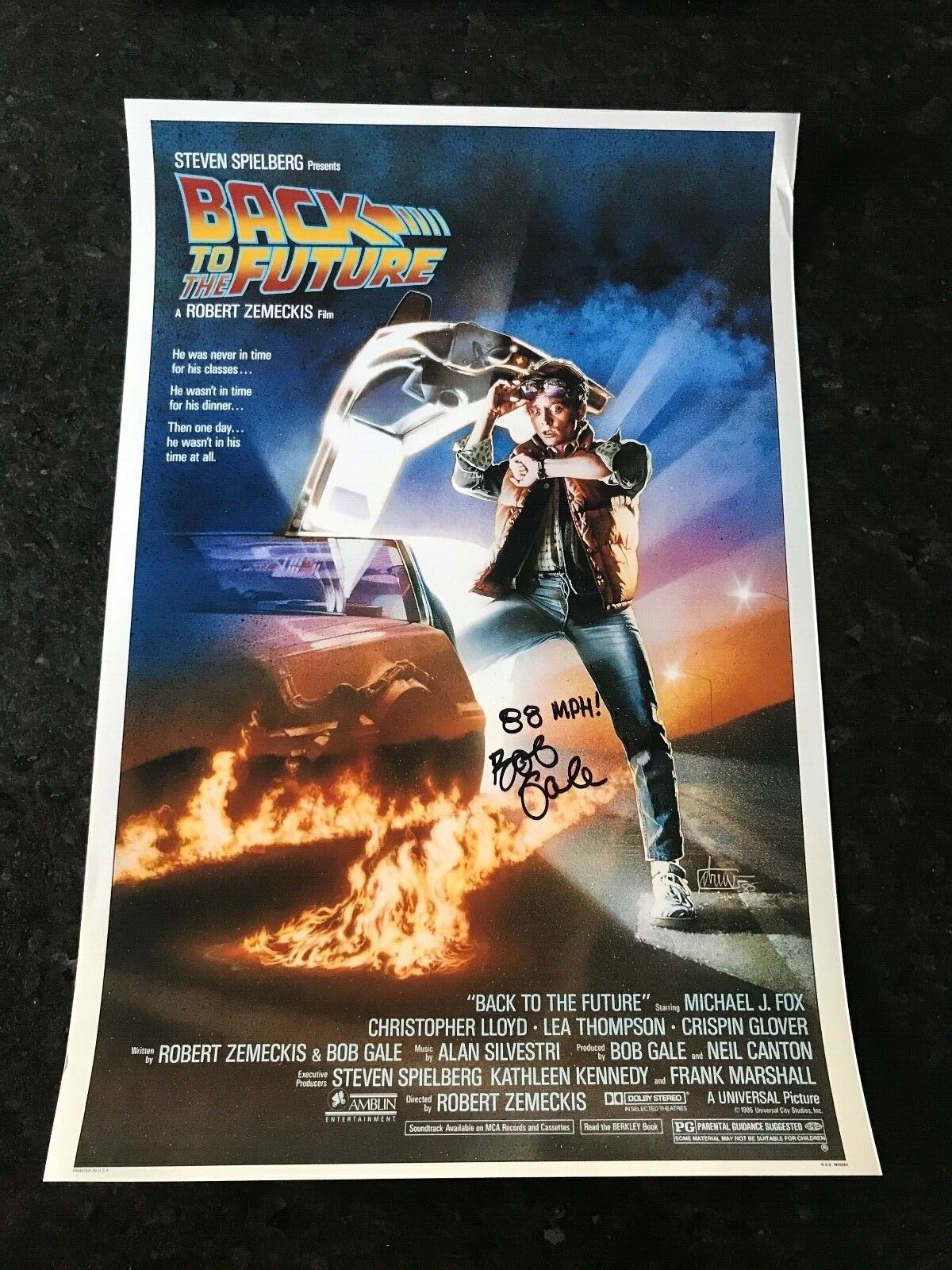 * BOB GALE * signed 12x18 poster * BACK TO THE FUTURE * PRODUCER * COA * 3