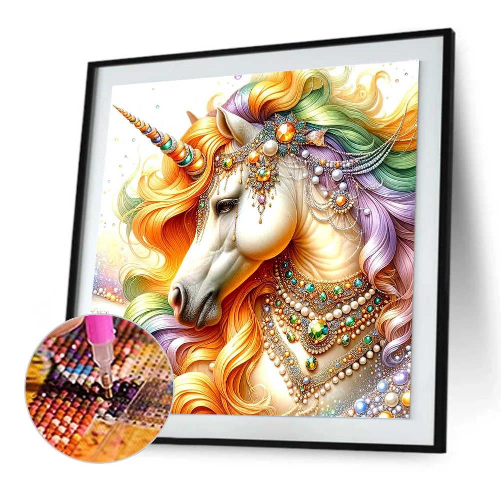 Diamond Painting - Full Round Drill - Unicorn(Canvas|30*30cm)