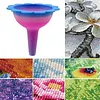 Gradient Color Diamond Painting Organizer Funnel Morning Glory Design Portable Drill Funnel for DIY Craft Easy Transfer Tools (Style A)