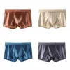 Men's Light Luxury Satin Ice Silk Fashion Breathable Boxer Briefs