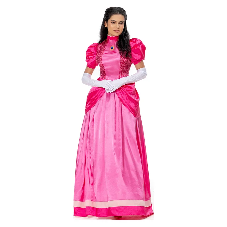 The Super Mario Bros. Movie-peach Cosplay Costume Dress Outfits Halloween Carnival Party Suit