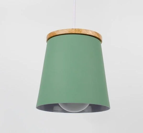 Wooden Nordic Pendant Lights For Home Lighting Modern Hanging Lamp Aluminum Lampshade LED Bulb Bedroom Kitchen Light Iron E27