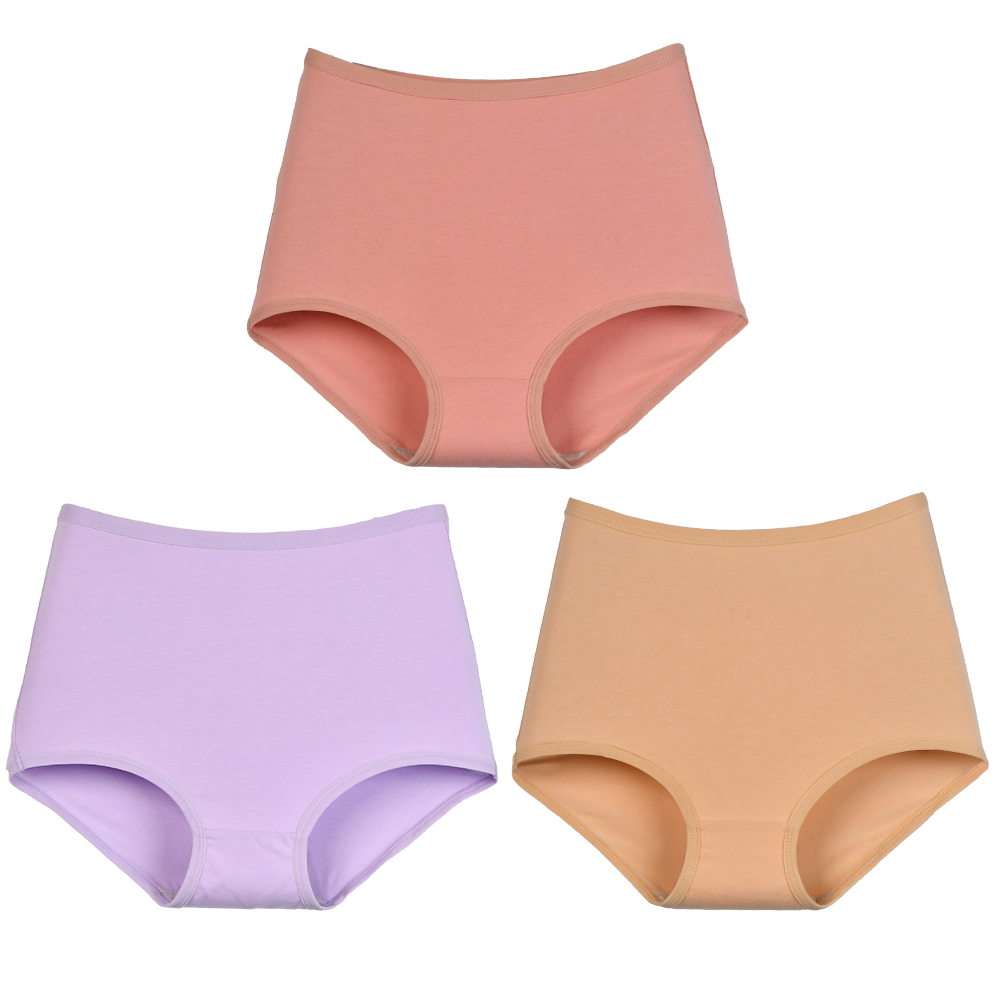 Xinkeke 3Pcs Women Cotton High Waist Panties Breathable Briefs  Plus Size Lingerie Seamless Ladies Panty Underpants Oversize Underwear