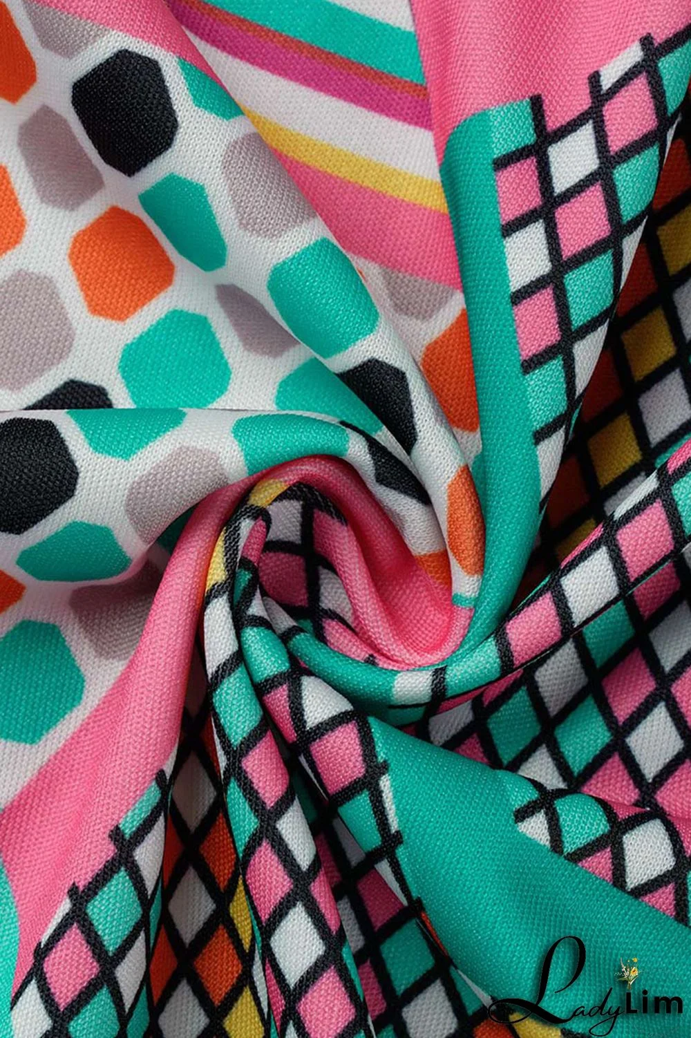 Blue Casual Print Patchwork Buckle Turndown Collar Shirt Dress Plus Size Dresses