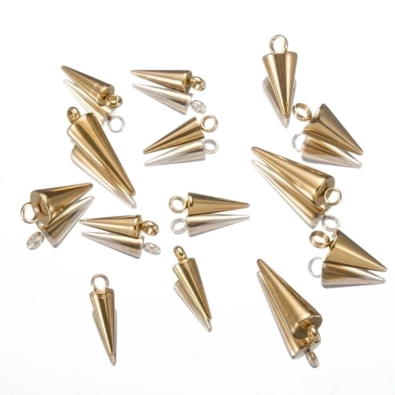 10 PCS/Package 4*10.5mm 6*10.5mm 6 * 15mm Hole 2~2.9mm Hole 3~3.9mm 304 Stainless Steel Solid Color Polished Pendant