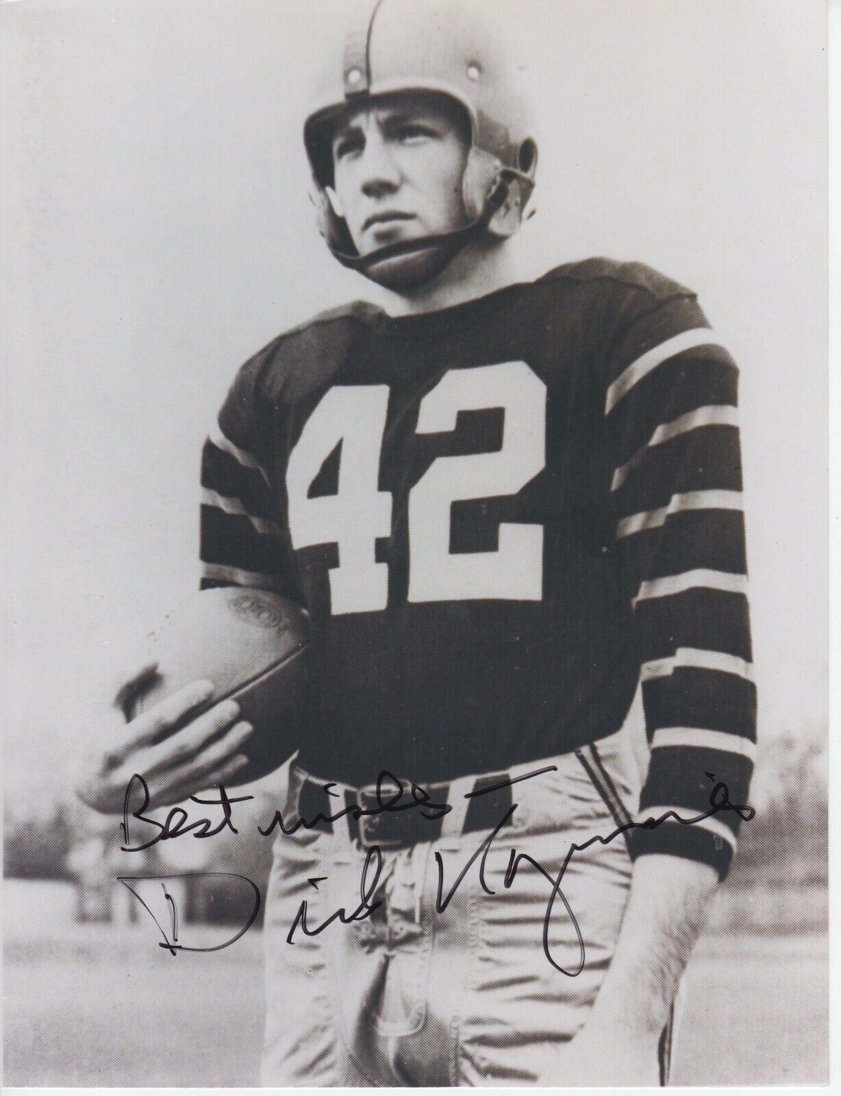 Dick Kazmaier #3 8x10 Signed Photo Poster painting w/ COA Princeton Tigers -