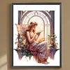 >SALE<5D DIY Full Round Drill Diamond Painting Elf Girl Read Book Art Craft 30x40cm