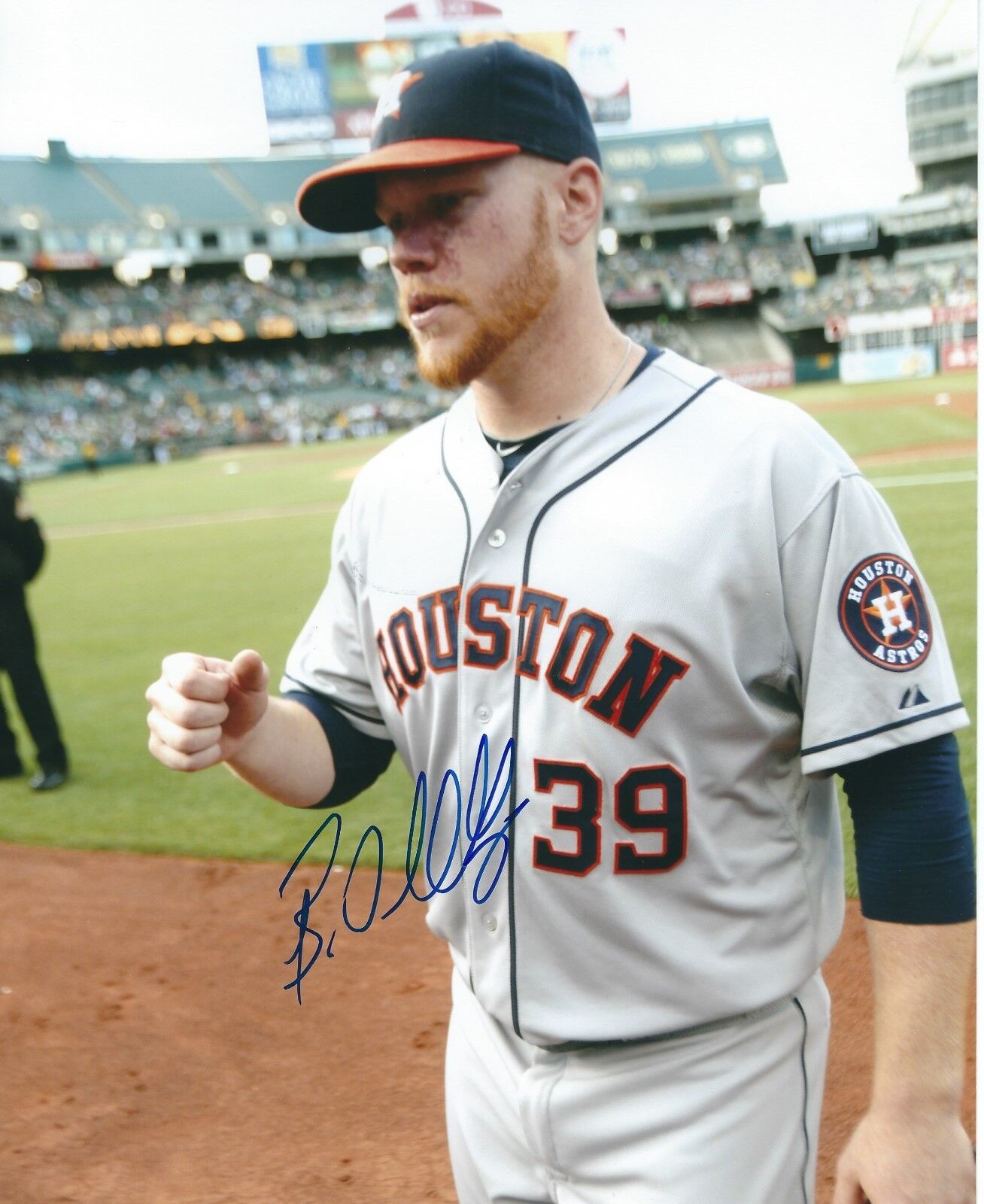 Signed 8x10 BRETT OBERHOLTZER Houston Astros Autographed Photo Poster painting - COA